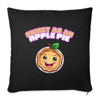 Rich Apple Pie Recipe - Sofa pillow with filling 45cm x 45cm - black - Front
