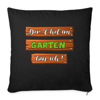 Jardin Jardin Chef Règles du jardin - Coussin et housse de 45 x 45 cm - noir - Devant