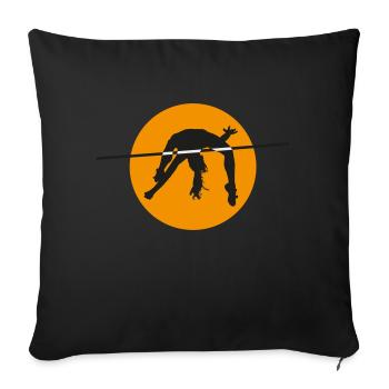 Hochspringerin - Sofakissen mit Füllung 45 x 45 cm - Schwarz - Vorne