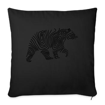 Topographie Ours - Coussin et housse de 45 x 45 cm - noir - Devant