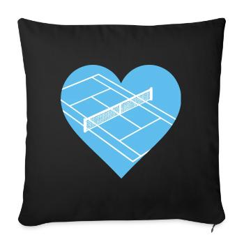 Tennis Hard Court Melbourne Love - Sofa pillow with filling 45cm x 45cm - black - Front