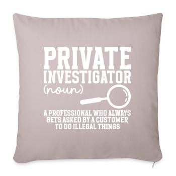 Detective Costume Observation Private Investigator - Sofa pillow with filling 45cm x 45cm - light taupe - Front