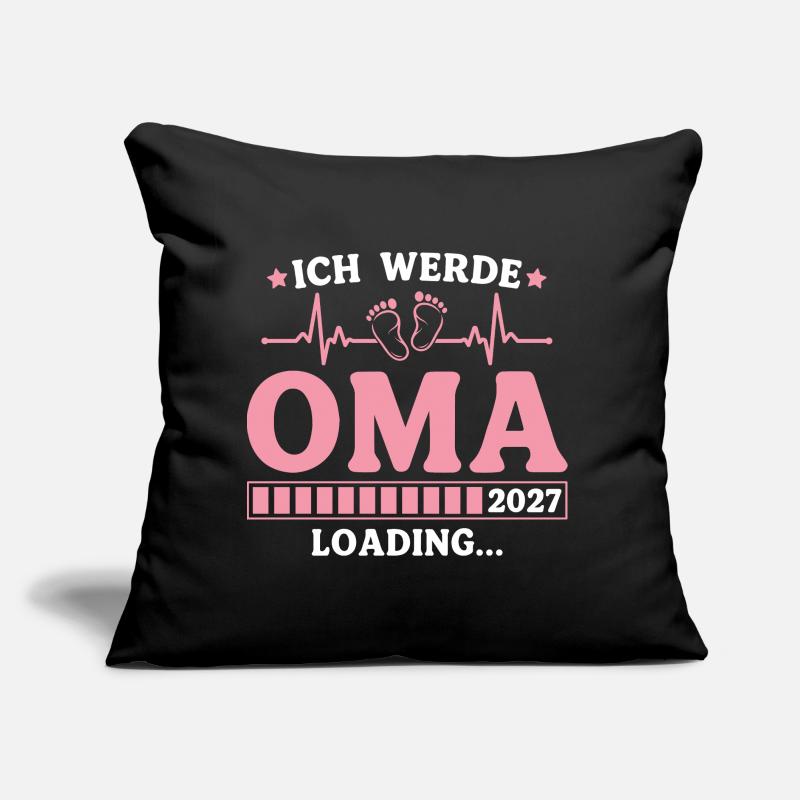 Ich werde Oma 2027 – Werdende Großmutter Sofakissen mit Füllung 45 x 45 cm