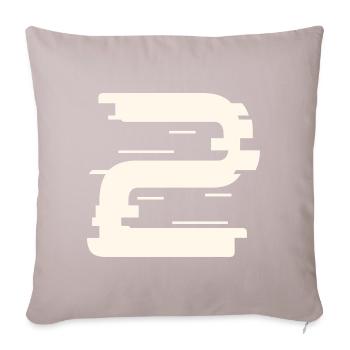 2 - Coussin et housse de 45 x 45 cm - taupe clair - Devant