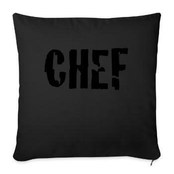 chef - Sofa pillow with filling 45cm x 45cm - black - Front