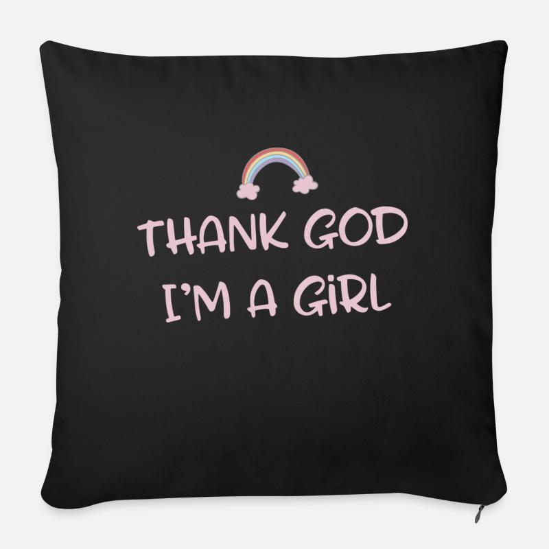 énonciation drôle - Coussin et housse de 45 x 45 cm - noir