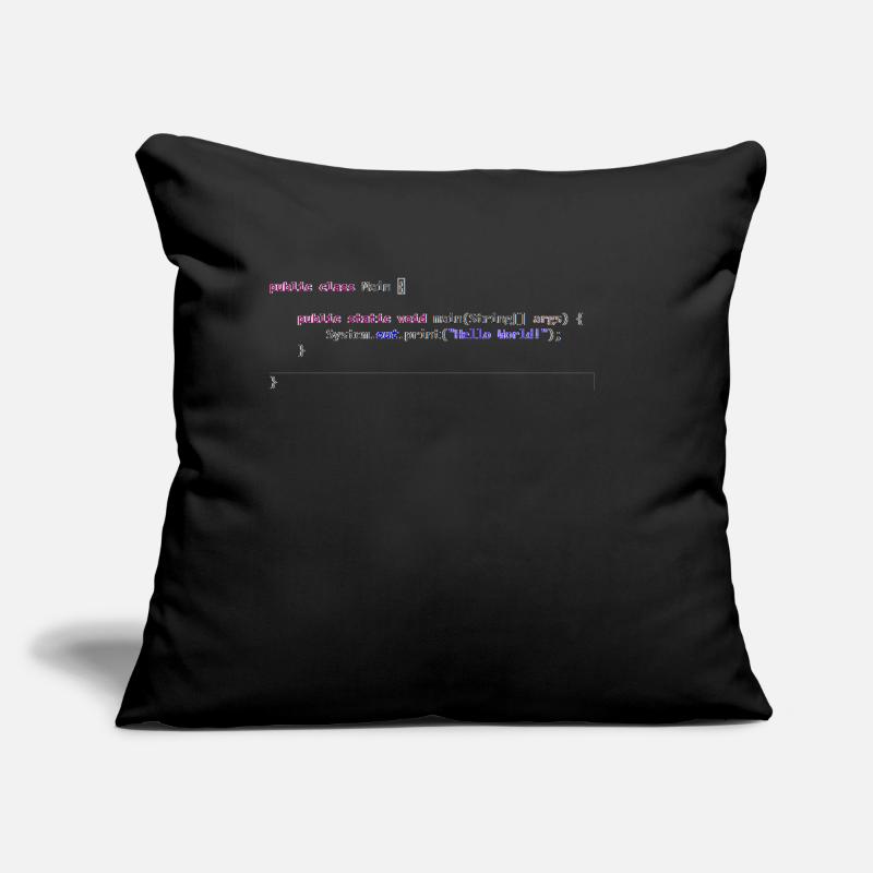 Java Hello World! gift idea Sofa pillow with filling 45cm x 45cm