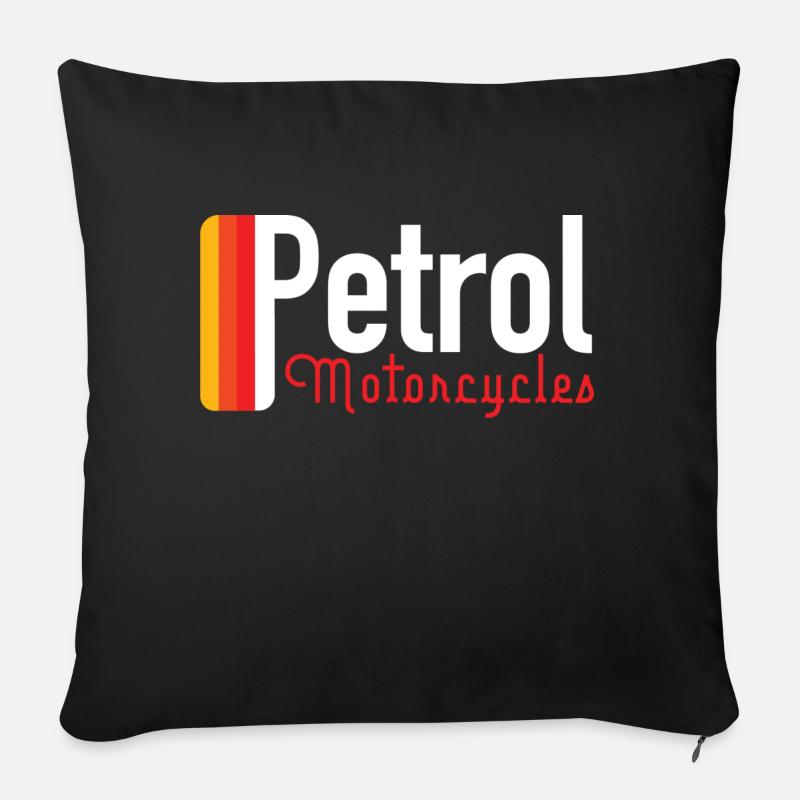 Motos à essence - Coussin et housse de 45 x 45 cm - noir