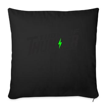 GREEN POWER - Sofakissen mit Füllung 45 x 45 cm - Schwarz - Vorne