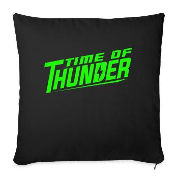 GREEN POWER - Sofa pillow with filling 45cm x 45cm - black - Front