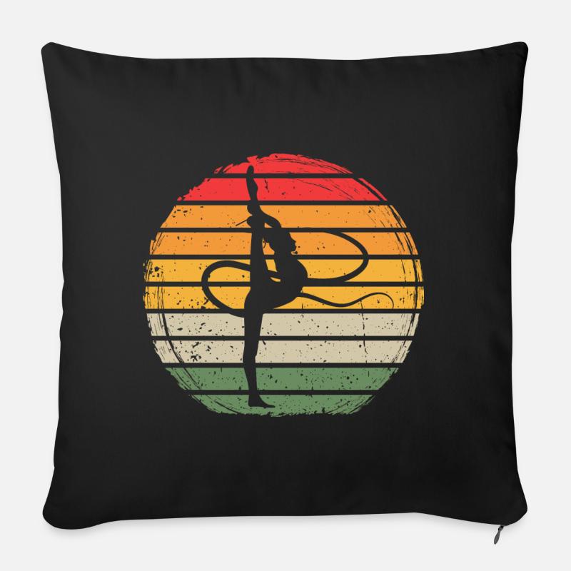 Gymnastic Vintage - Sofakissen mit Füllung 45 x 45 cm - Schwarz