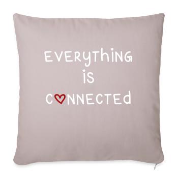 everything is connected liebe Verbindung Beziehung - Sofakissen mit Füllung 45 x 45 cm - helles Taupe - Vorne