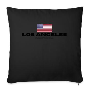 Los Angeles - Coussin et housse de 45 x 45 cm - noir - Devant