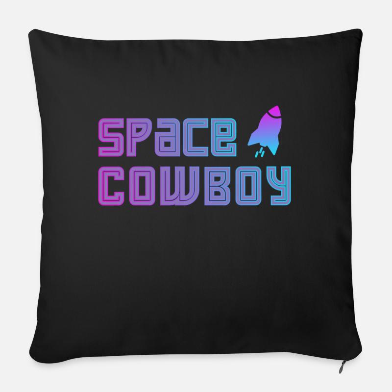 Space Cowboy - Sofakissen mit Füllung 45 x 45 cm - Schwarz