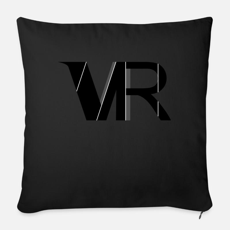 Vr - Sofa pillow with filling 45cm x 45cm - black
