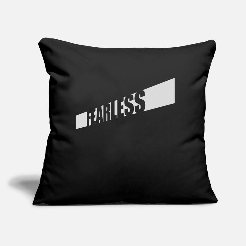 fearless Text Zitat Design Sofakissen mit Füllung 45 x 45 cm