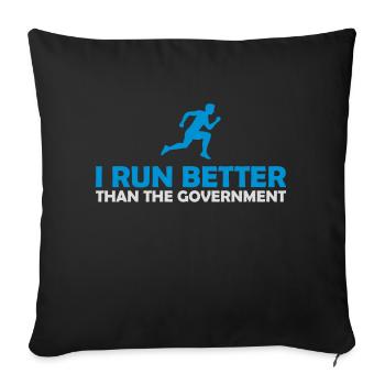 mieux fonctionner que le gouvernement - Coussin et housse de 45 x 45 cm - noir - Devant