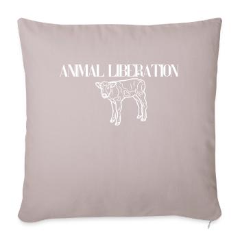 Animal Liberation - Sofakissen mit Füllung 45 x 45 cm - helles Taupe - Vorne