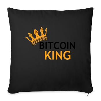 Crypto Bitcoin Trading - Coussin et housse de 45 x 45 cm - noir - Devant