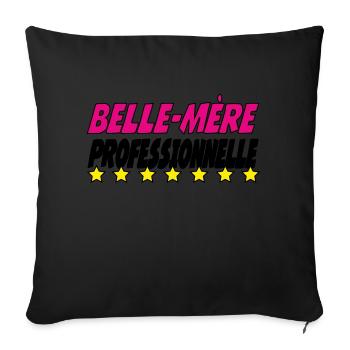 PROFESSIONAL mother-in-law - Sofa pillow with filling 45cm x 45cm - black - Front
