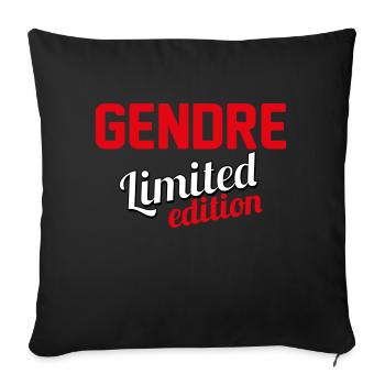 GENDRE LIMITED EDITION - Sofa pillow with filling 45cm x 45cm - black - Front