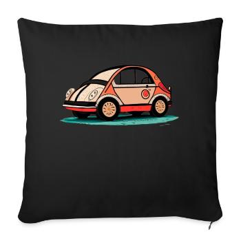 Pink Car - Sofa pillow with filling 45cm x 45cm - black - Front