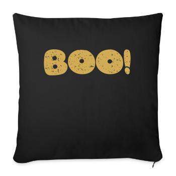 Boo - Sofa pillow with filling 45cm x 45cm - black - Front