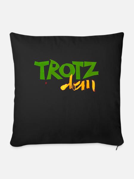 241013 TROTZ Cut 02 - Sofakissen mit Füllung 45 x 45 cm - Schwarz