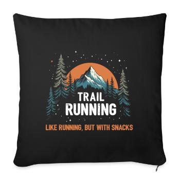Ultra course à pied - Coussin et housse de 45 x 45 cm - noir - Devant