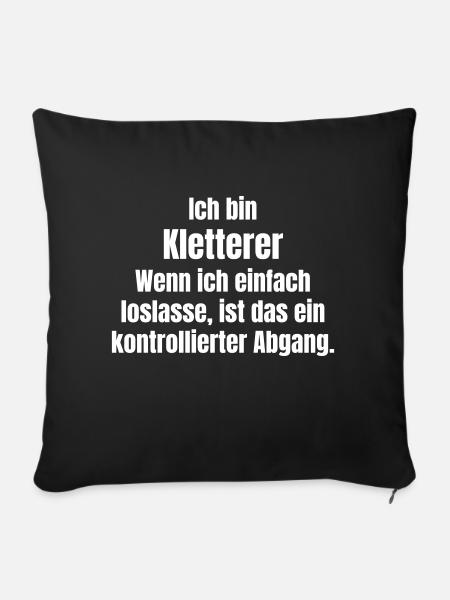 Kletterer macht Abgang - Sofakissen mit Füllung 45 x 45 cm - Schwarz