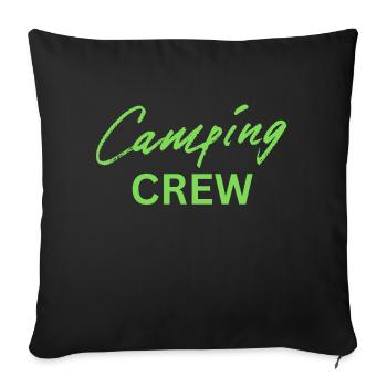 Camping Crew - Sofa pillow with filling 45cm x 45cm - black - Front