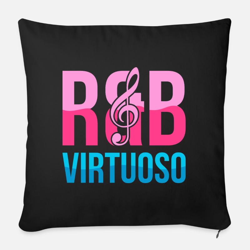 RnB Musikvirtuose E2 Pink Candy - Sofakissen mit Füllung 45 x 45 cm - Schwarz