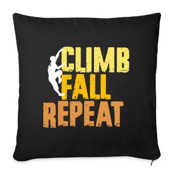 Escalade en salle Escalade en salle Escalade Chute répétée - Coussin et housse de 45 x 45 cm - noir - Devant