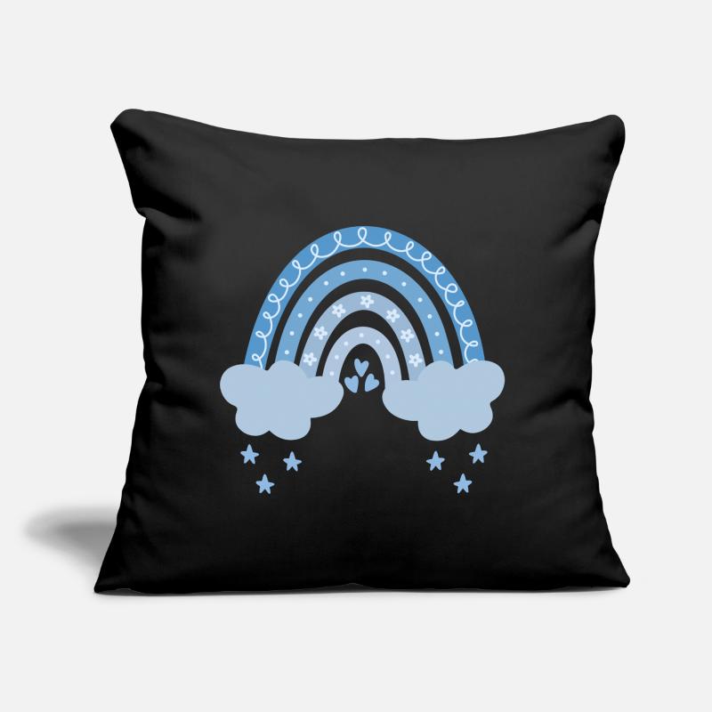 Rainbow with clouds Sofa pillow with filling 45cm x 45cm