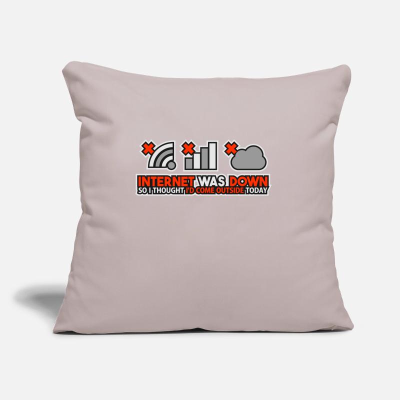 Internet Was Down - Offline Programmierer Computer Sofakissen mit Füllung 45 x 45 cm