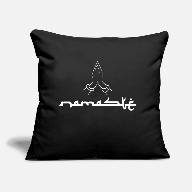 Namasté Mudra geste forme de salutation Coussin et housse de 45 x 45 cm