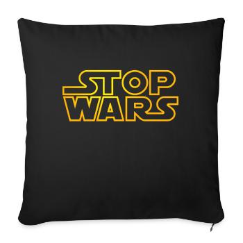 arrêter les guerres starlight contour - Coussin et housse de 45 x 45 cm - noir - Devant
