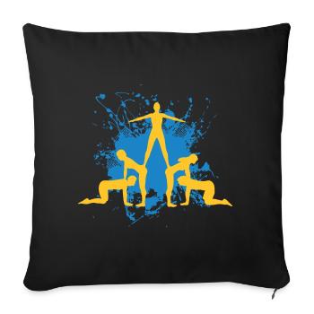 Guard dance show dance show dance present gift idea - Sofa pillow with filling 45cm x 45cm - black - Front