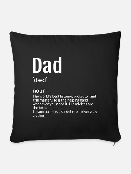 Dad Definition - Sofakissen mit Füllung 45 x 45 cm - Schwarz
