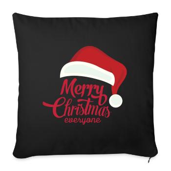 Santa Claus, merry christmas - Sofa pillow with filling 45cm x 45cm - black - Front