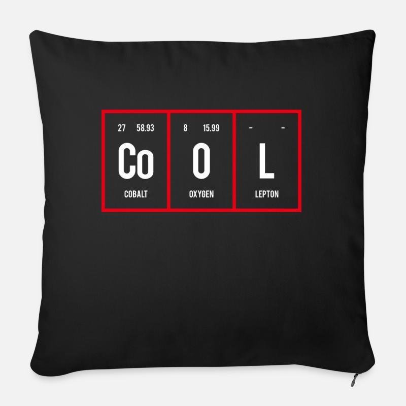 Cool - Periodensystem der Elemente - Sofakissen mit Füllung 45 x 45 cm - Schwarz