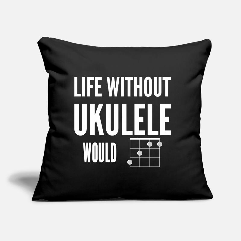 Life Without Ukulele Would Be Flat (Bb) Uke Witz Sofakissen mit Füllung 45 x 45 cm