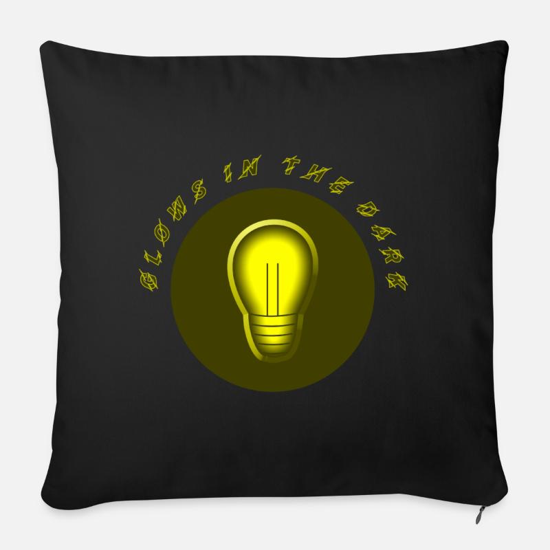 leuchtet im Dunkeln electro Strom Problem - Sofakissen mit Füllung 45 x 45 cm - Schwarz