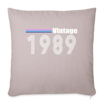 1989 - Sofa pillow with filling 45cm x 45cm - light taupe - Front
