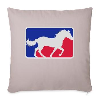 Red Blue Sport Horse - Sofa pillow with filling 45cm x 45cm - light taupe - Front
