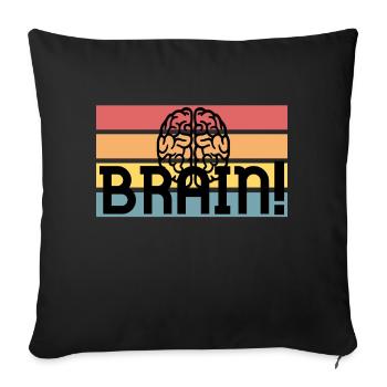 Cerveau - Coussin et housse de 45 x 45 cm - noir - Devant