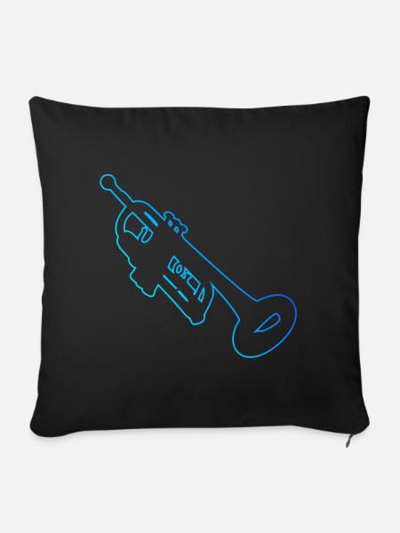 Jazz Trompeter Trompeter Trompete Trumpet - Sofakissen mit Füllung 45 x 45 cm - Schwarz