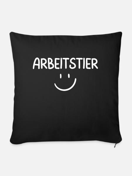 Arbeitstier - Sofakissen mit Füllung 45 x 45 cm - Schwarz