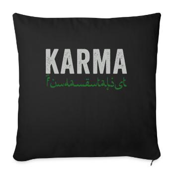 Karma Fundamentalist - Sofakissen mit Füllung 45 x 45 cm - Schwarz - Vorne