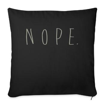 NOPE - ne soyez pas un béni-oui-oui! - Coussin et housse de 45 x 45 cm - noir - Devant